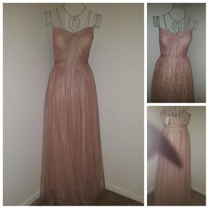 FINAL REDUCTION: Adrianna Papell Nude Chiffon Gown